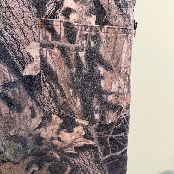 Vintage Gunflint Camo mossy men’s bib overalls hunting quilted XXL size 52-54 - Picture 10 of 12